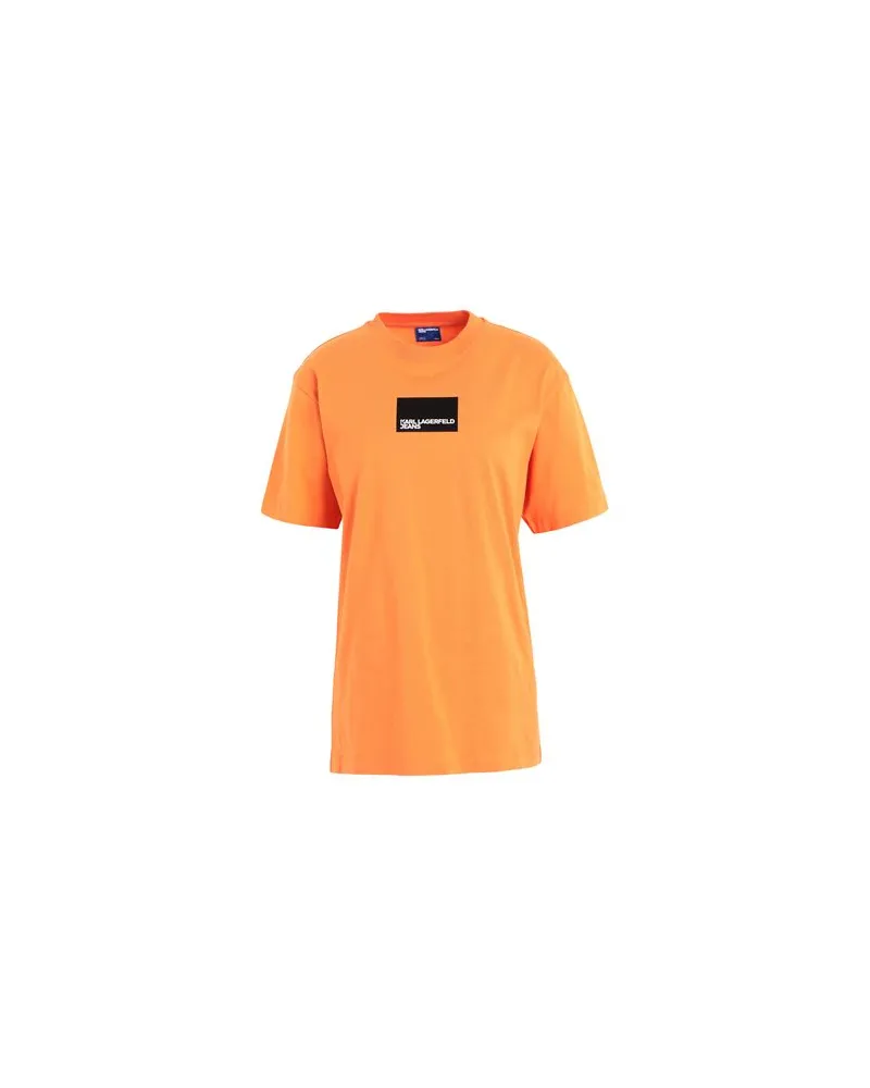 Karl Lagerfeld KLJ REGULAR SSLV LOGO TEE  - TOPS - T-shirtsauf YOOX.COM Orange
