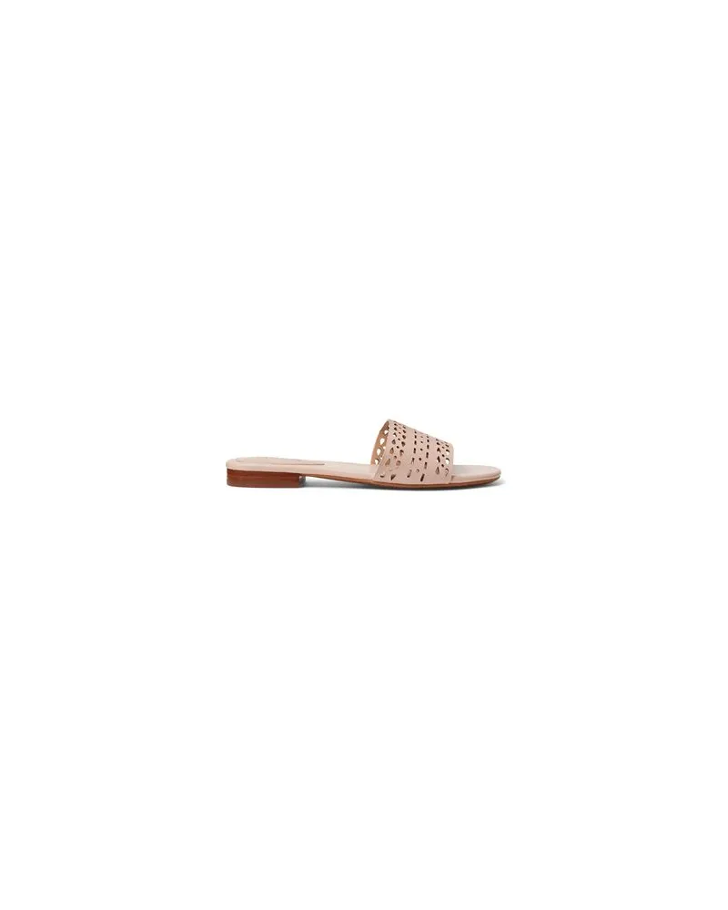 Ralph Lauren ANDEE PERFORATED LEATHER SLIDE SANDAL  - SCHUHE - Sandalenauf YOOX.COM Hellrosa