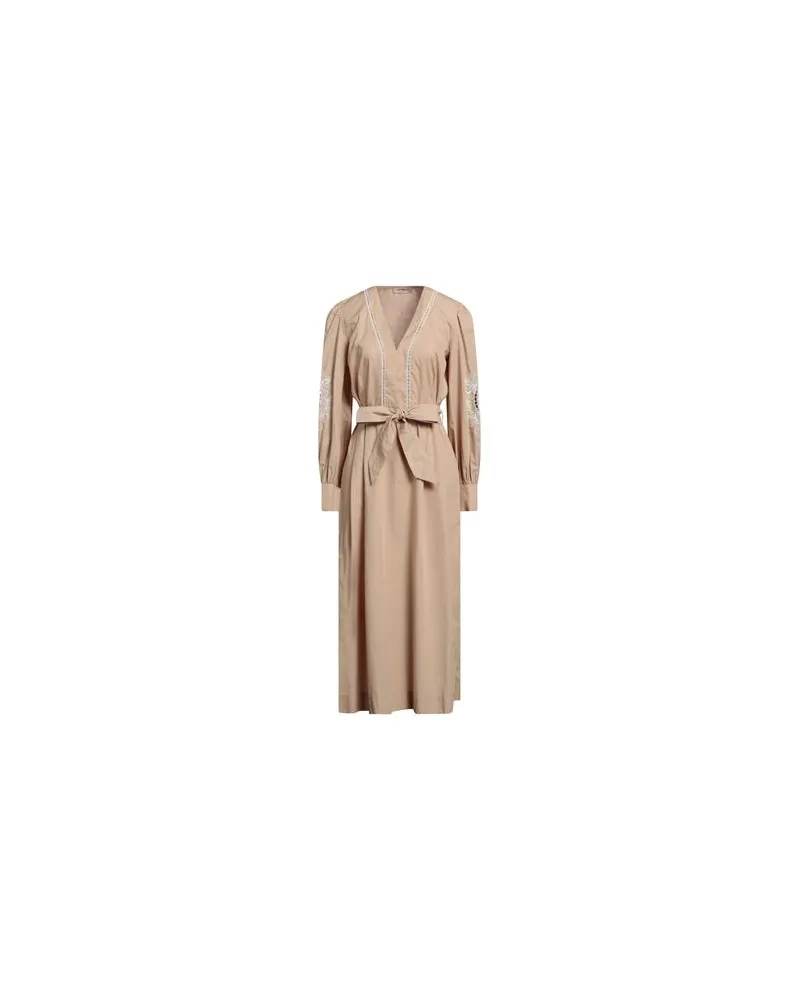 Twin-Set KLEIDER - Midi-Kleiderauf YOOX.COM Beige