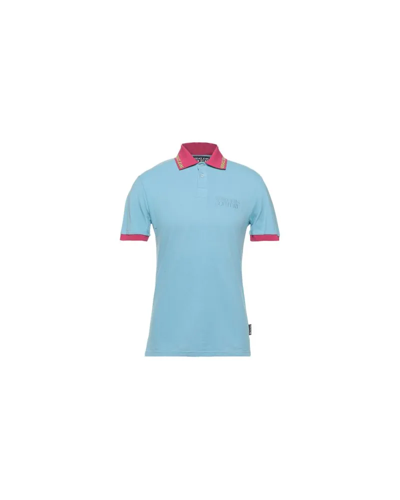 Versace Jeans TOPS - Poloshirtsauf YOOX.COM Himmelblau