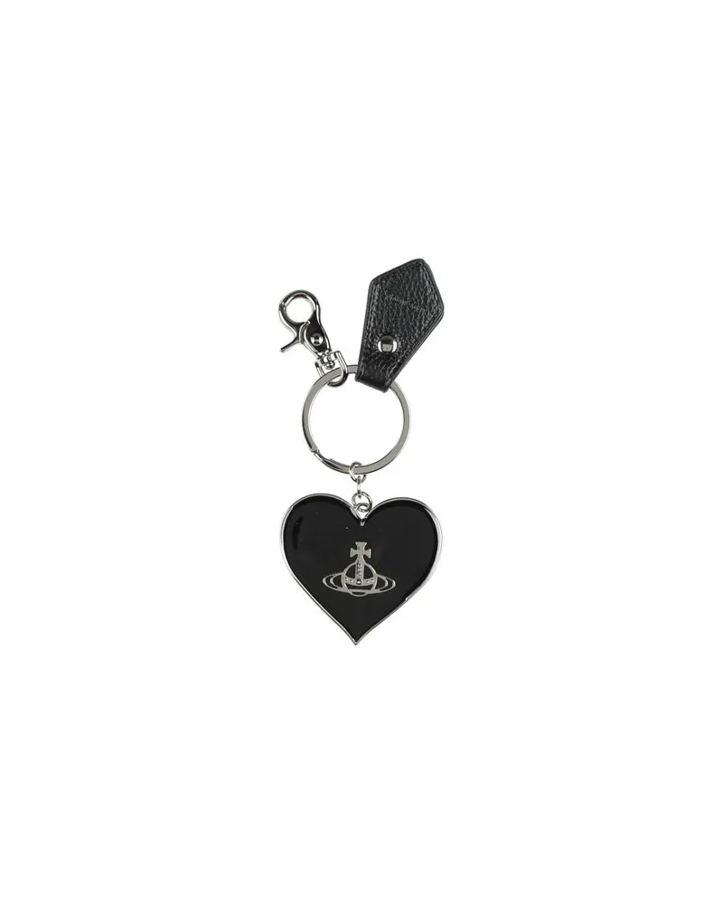Vivienne Westwood MIRROR HEART ORB KEYRING - Kleinlederwaren - Schlüsselanhängerauf YOOX.COM Schwarz