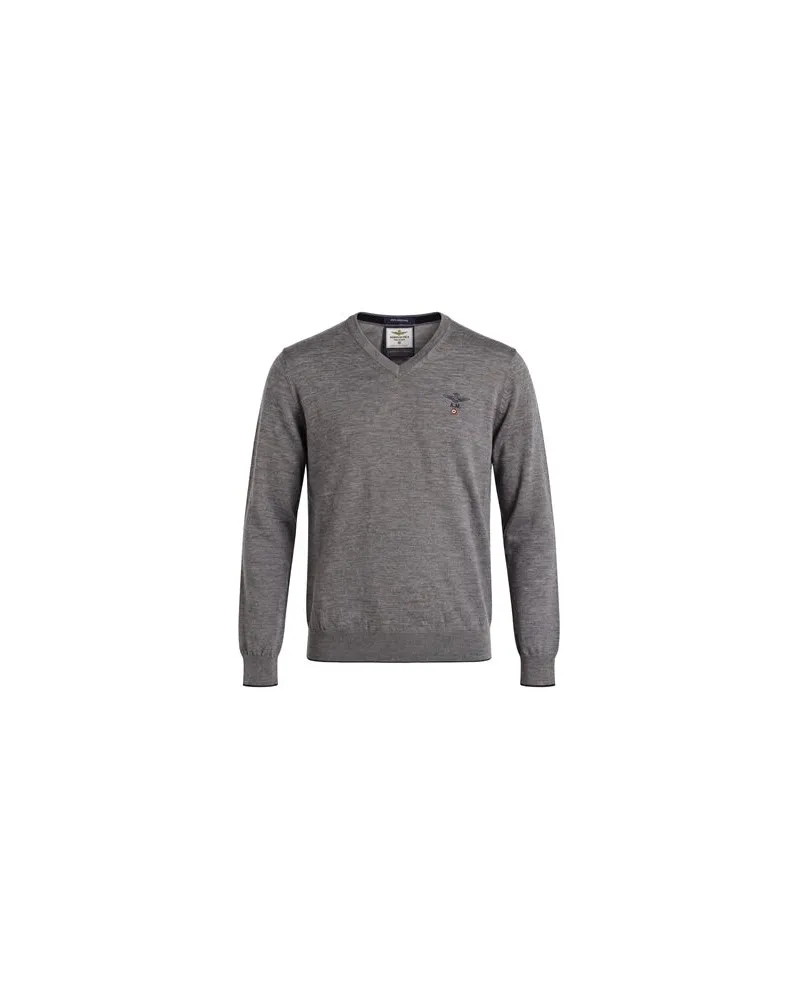 Aeronautica Militare STRICKWAREN - Pulloverauf YOOX.COM Grau