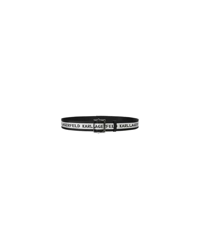 Karl Lagerfeld KARL LOGO WEBBING BELT   - Kleinlederwaren - Gürtelauf YOOX.COM Schwarz