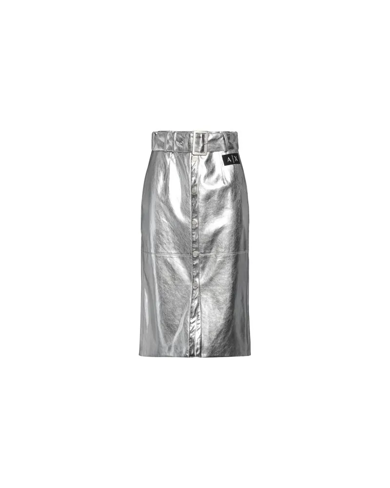 Armani Exchange HOSEN & RÖCKE - Midi-Röckeauf YOOX.COM Silber
