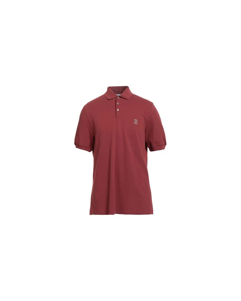 Brunello Cucinelli TOPS - Poloshirtsauf YOOX.COM Ziegelrot