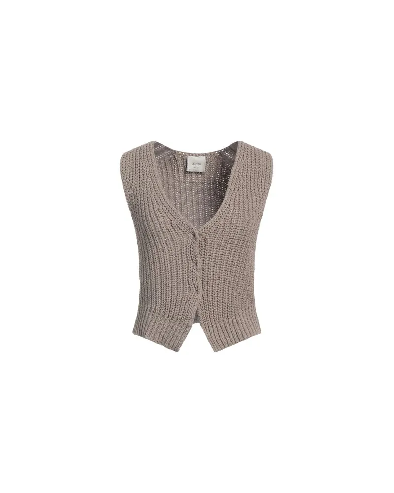 ALYSI STRICKWAREN - Strickjackenauf YOOX.COM Maulwurfsgrau