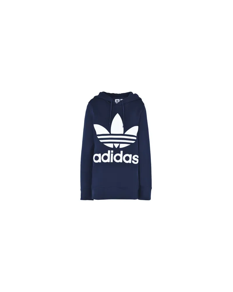 adidas TREFOIL HOODIE   - TOPS - Sweatshirtsauf YOOX.COM Nachtblau