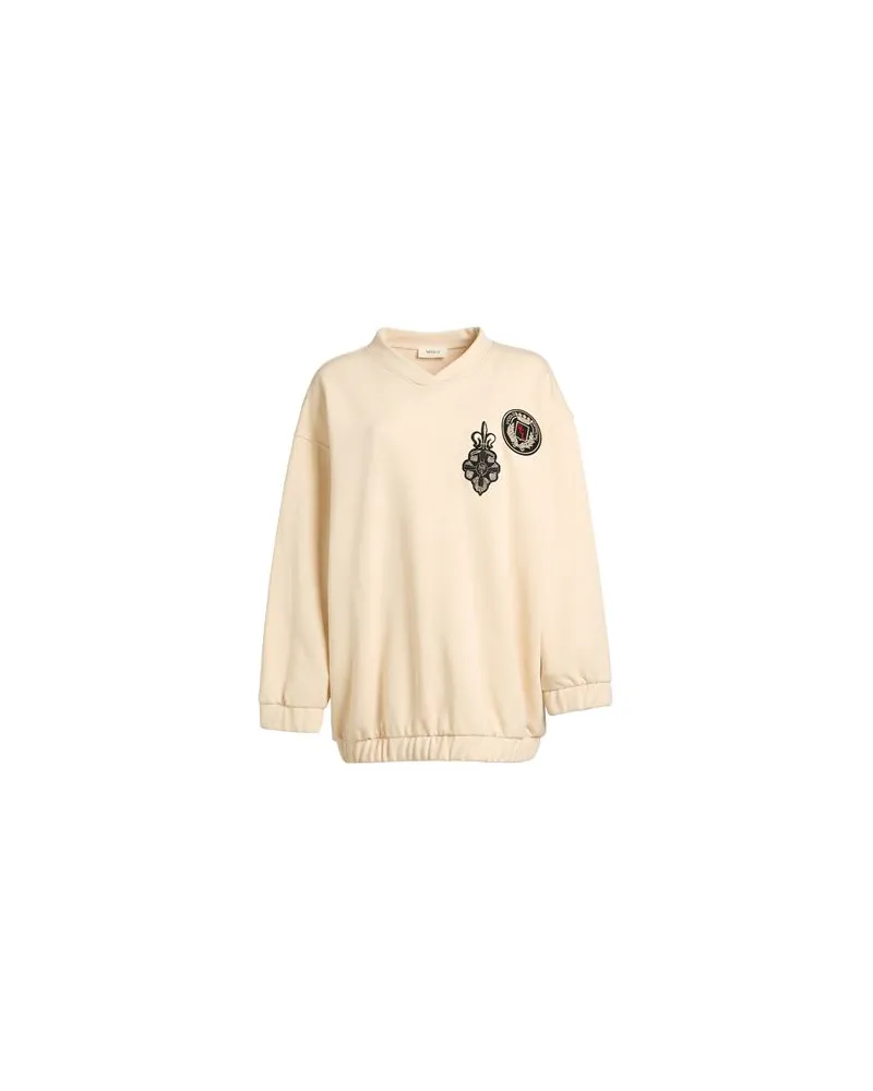 VICOLO TOPS - Sweatshirtsauf YOOX.COM Cremeweiß