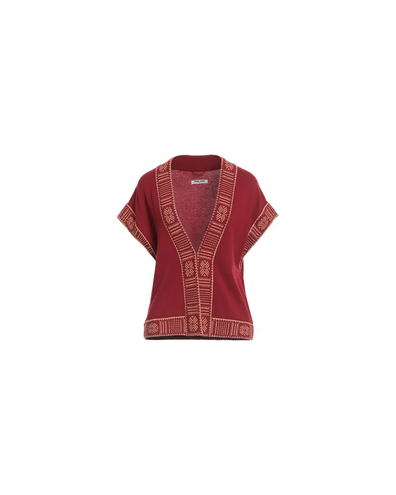 MAX&MOI STRICKWAREN - Strickjackenauf YOOX.COM Ziegelrot