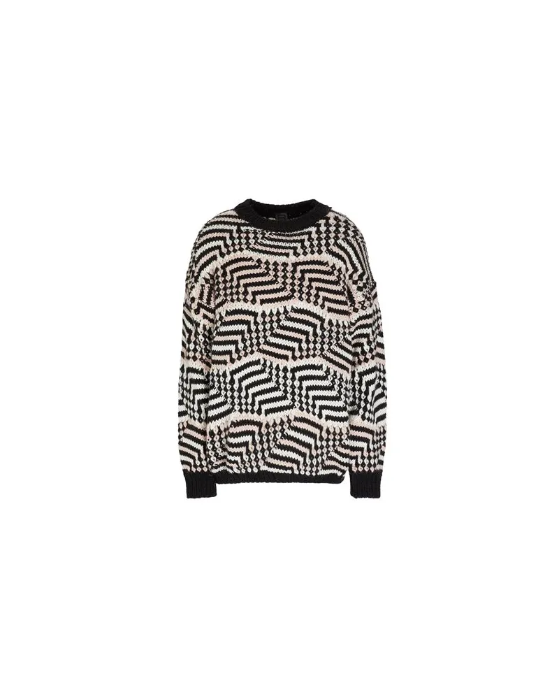 8 by Yoox WOOL BLEND TEXTURED OVERSIZE JUMPER  - STRICKWAREN - Pulloverauf YOOX.COM Schwarz