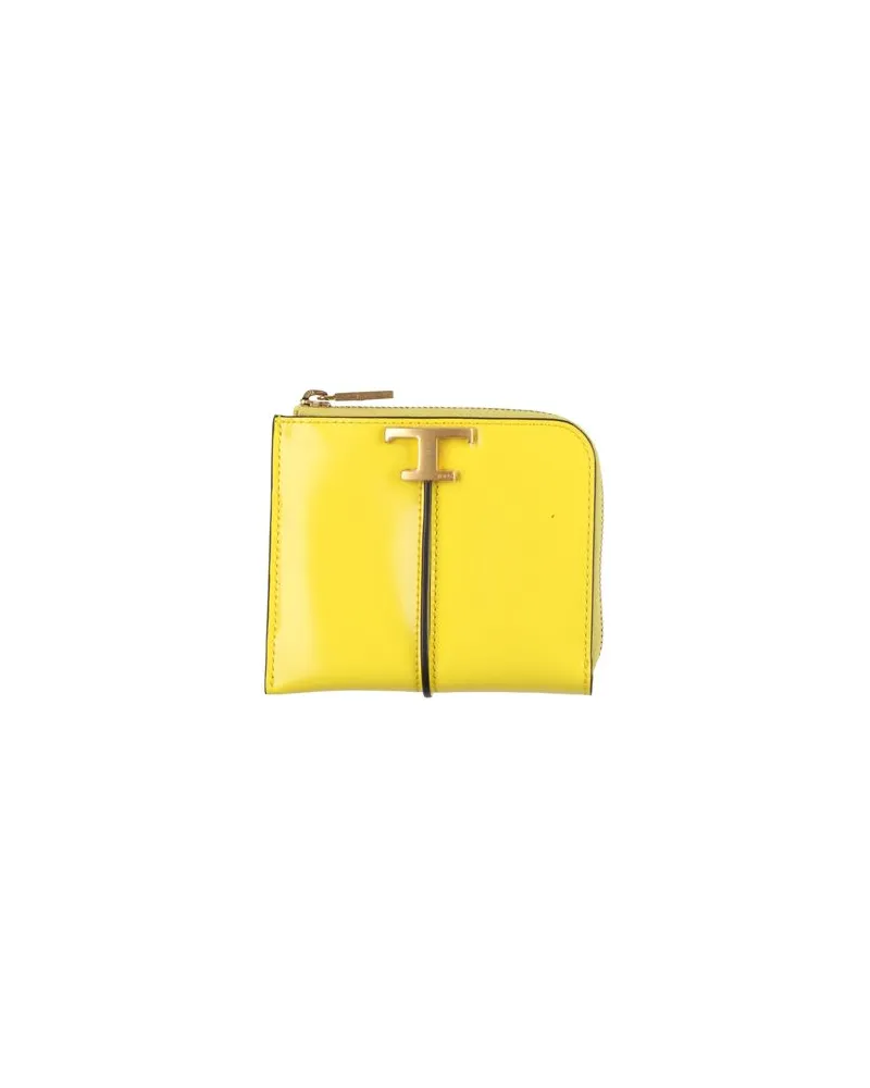 TOD'S Kleinlederwaren - Portemonnaiesauf YOOX.COM Gelb