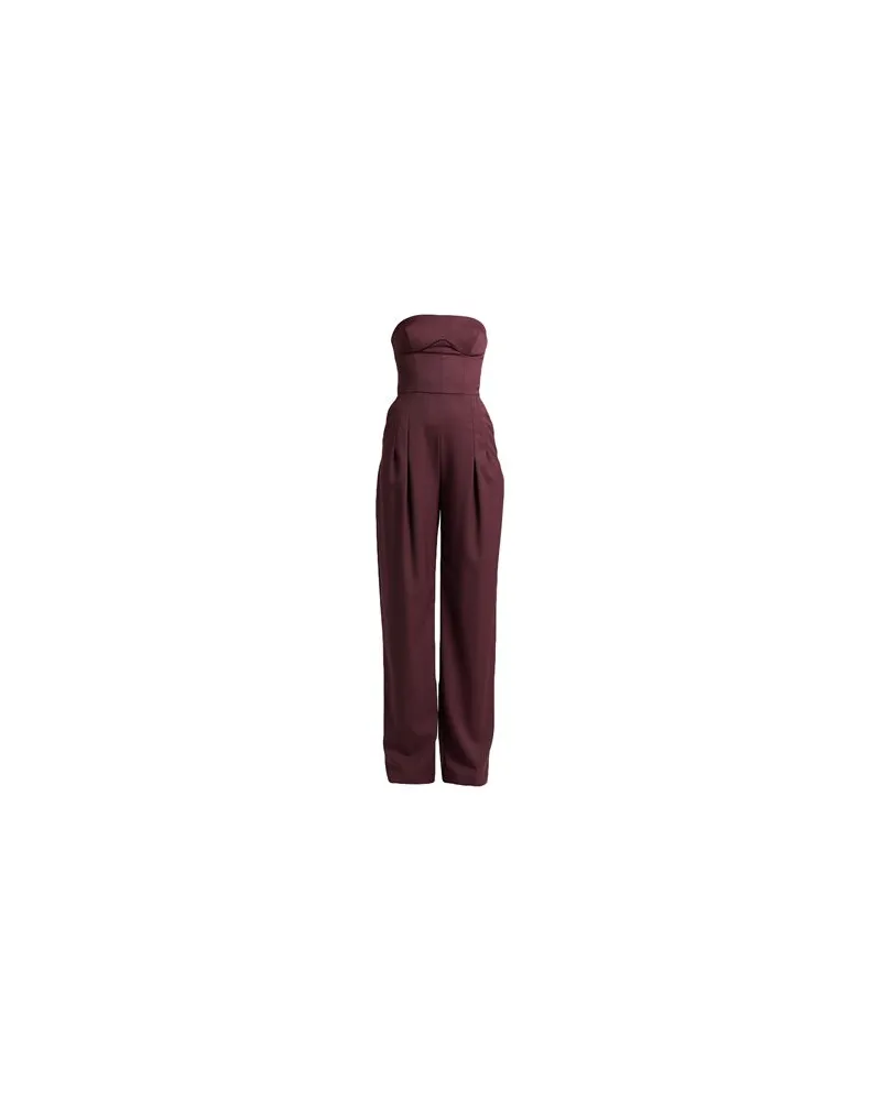 Elisabetta Franchi OVERALLS - Jumpsuitsauf YOOX.COM Bordeaux