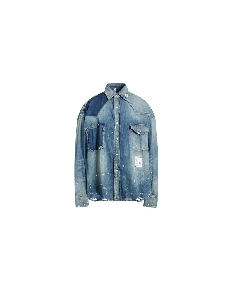 MIHARAYASUHIRO TOPS - Jeanshemdenauf YOOX.COM Blau