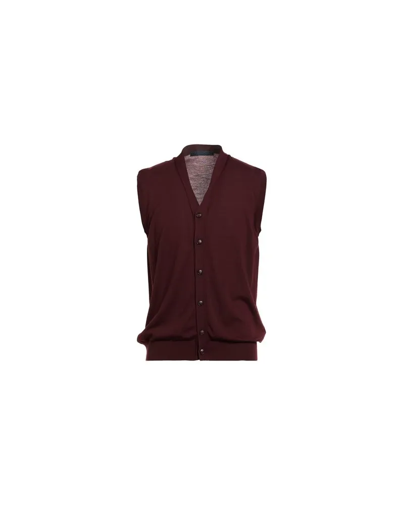 Kiton DIAMANTE BLUE - STRICKWAREN - Strickjackenauf YOOX.COM Bordeaux