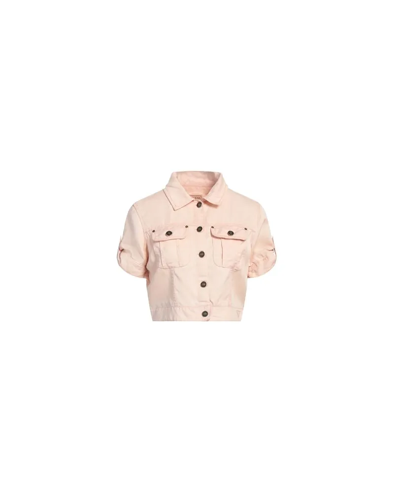 Guess JACKEN & MÄNTEL - Jeansjacken/Mäntelauf YOOX.COM Hellrosa