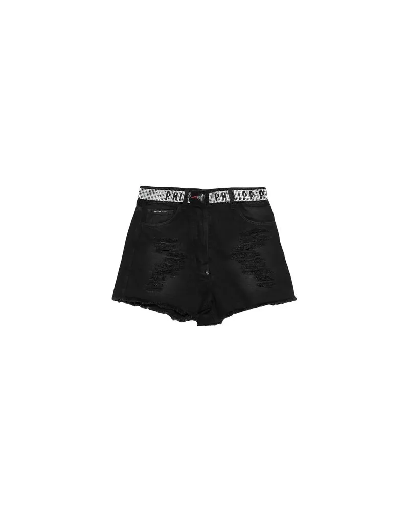 Philipp Plein HOSEN & RÖCKE - Jeansshortsauf YOOX.COM Schwarz