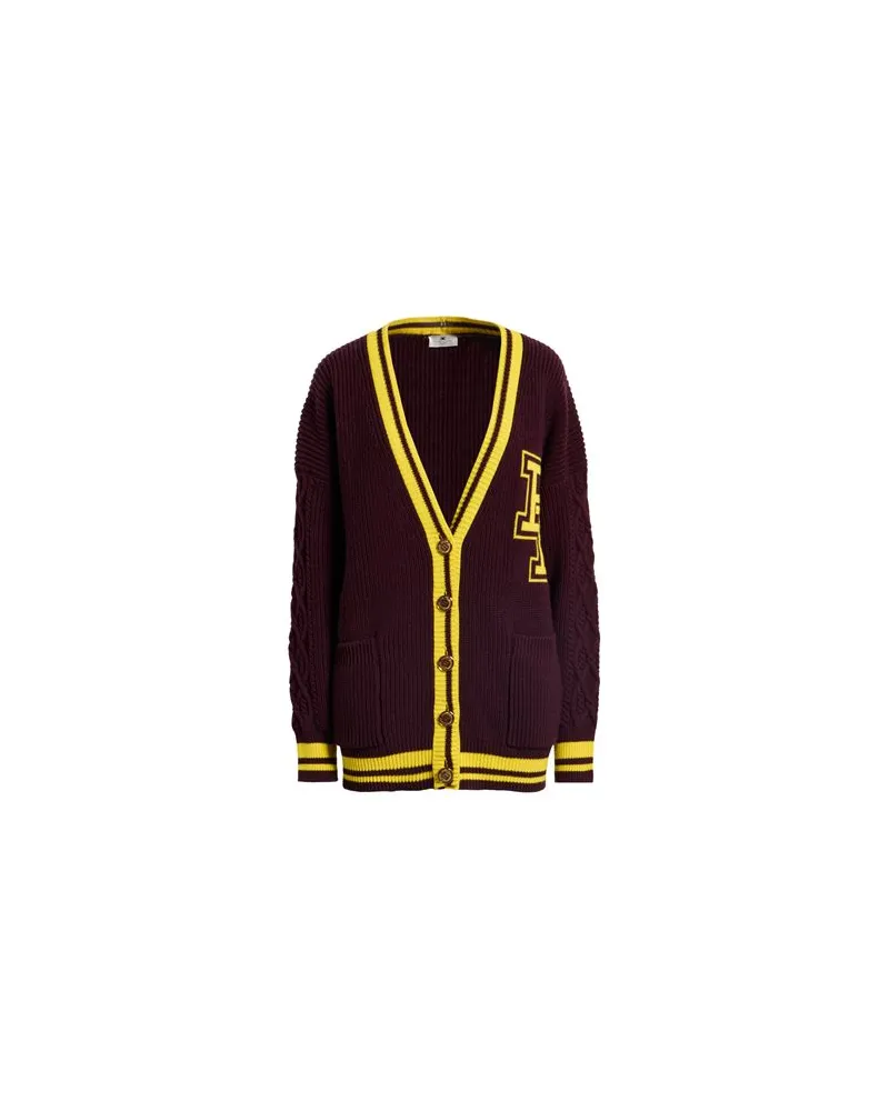 Elisabetta Franchi STRICKWAREN - Strickjackenauf YOOX.COM Pflaume