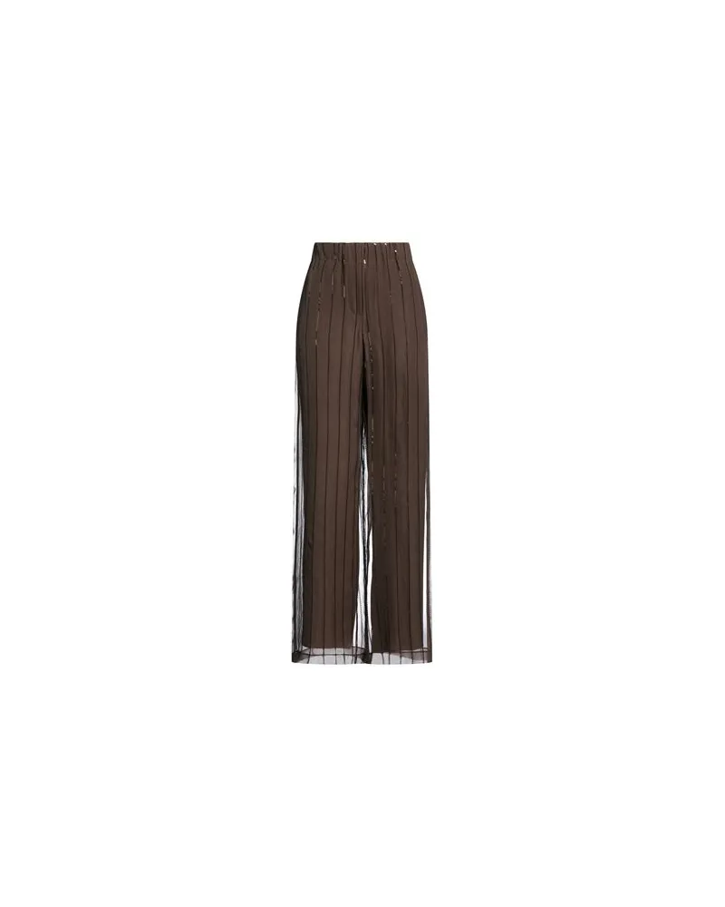 Brunello Cucinelli HOSEN & RÖCKE - Hosenauf YOOX.COM Dunkelbraun