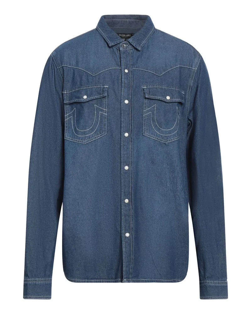 True Religion Jeanshemd Blau