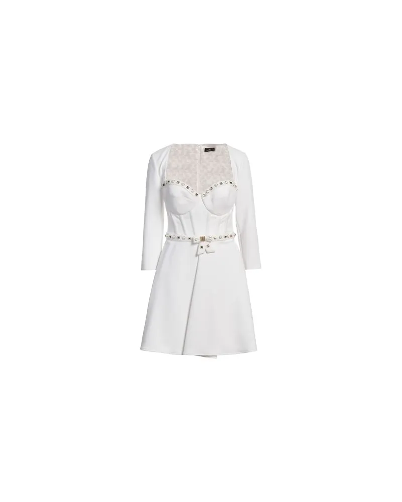 Elisabetta Franchi KLEIDER - Mini-Kleiderauf YOOX.COM Weiß