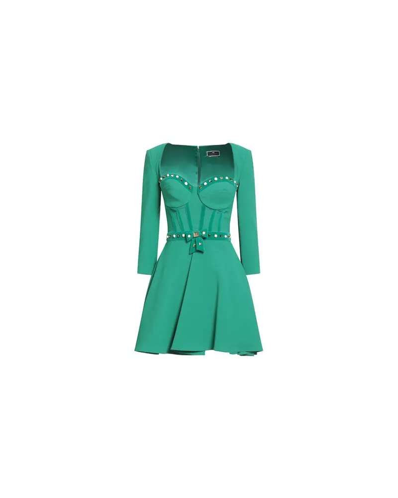 Elisabetta Franchi KLEIDER - Mini-Kleiderauf YOOX.COM Grün