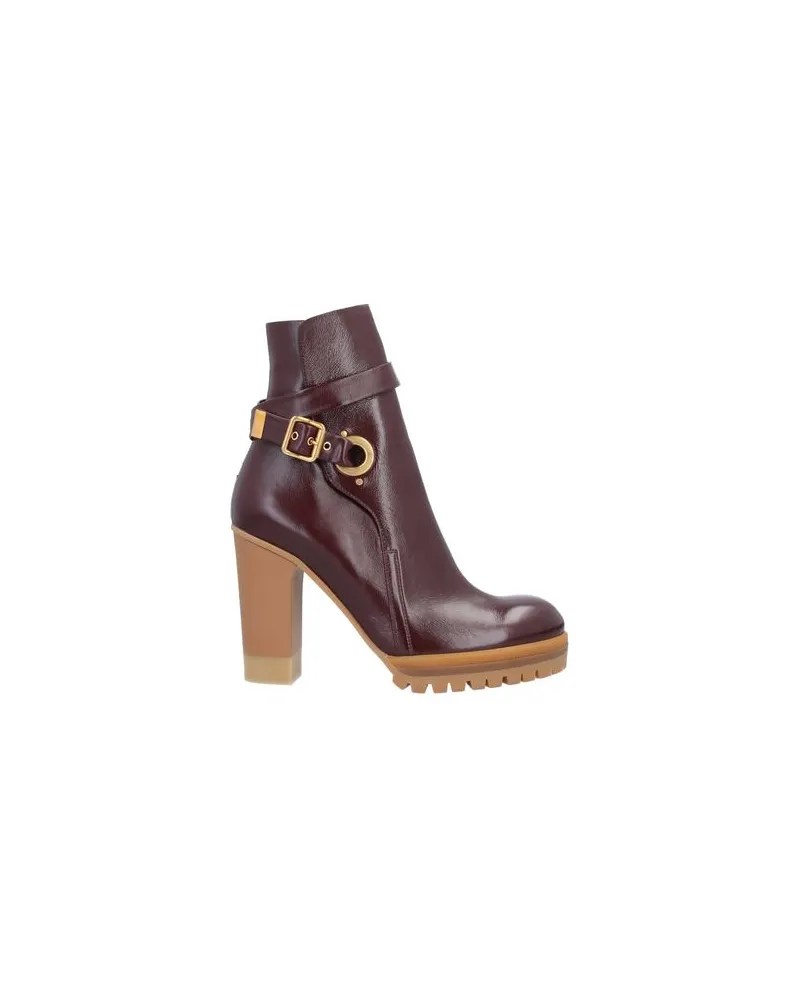 Chloé SCHUHE - Stiefelettenauf YOOX.COM Bordeaux