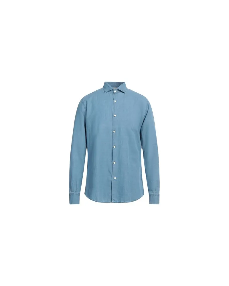 Brooksfield TOPS - Jeanshemdenauf YOOX.COM Blau