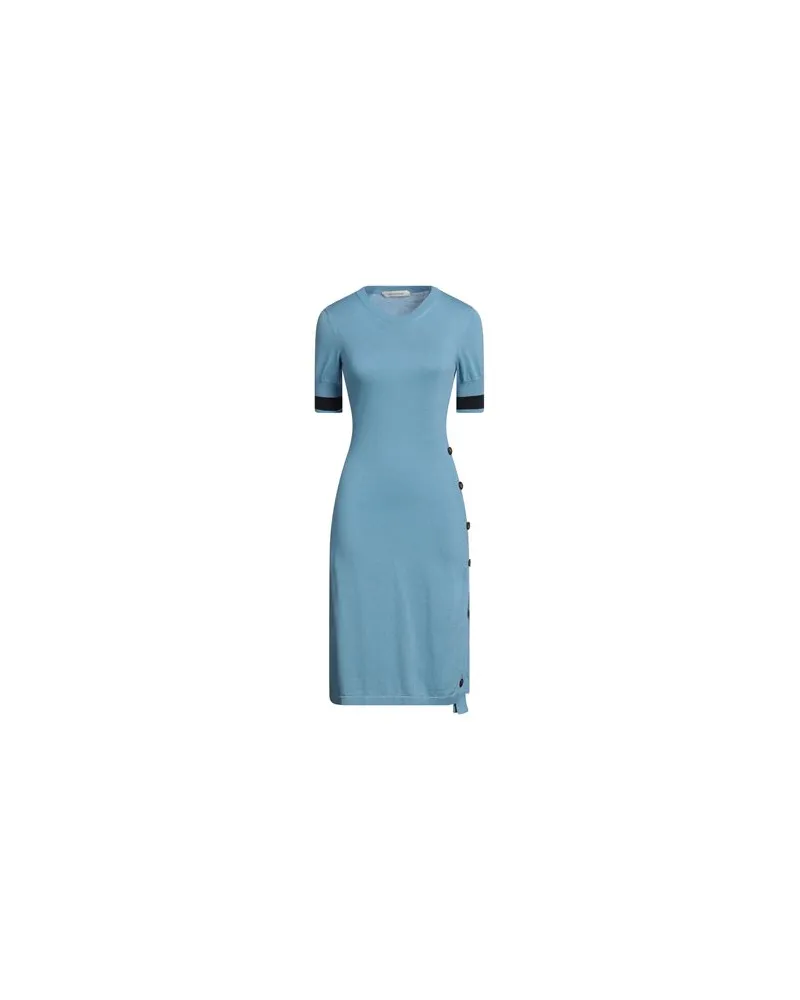 Cédric Charlier KLEIDER - Midi-Kleiderauf YOOX.COM Himmelblau
