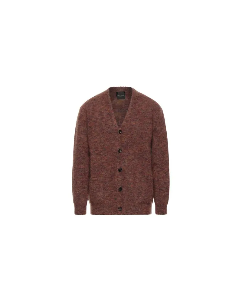 Roberto Collina STRICKWAREN - Strickjackenauf YOOX.COM Rostrot