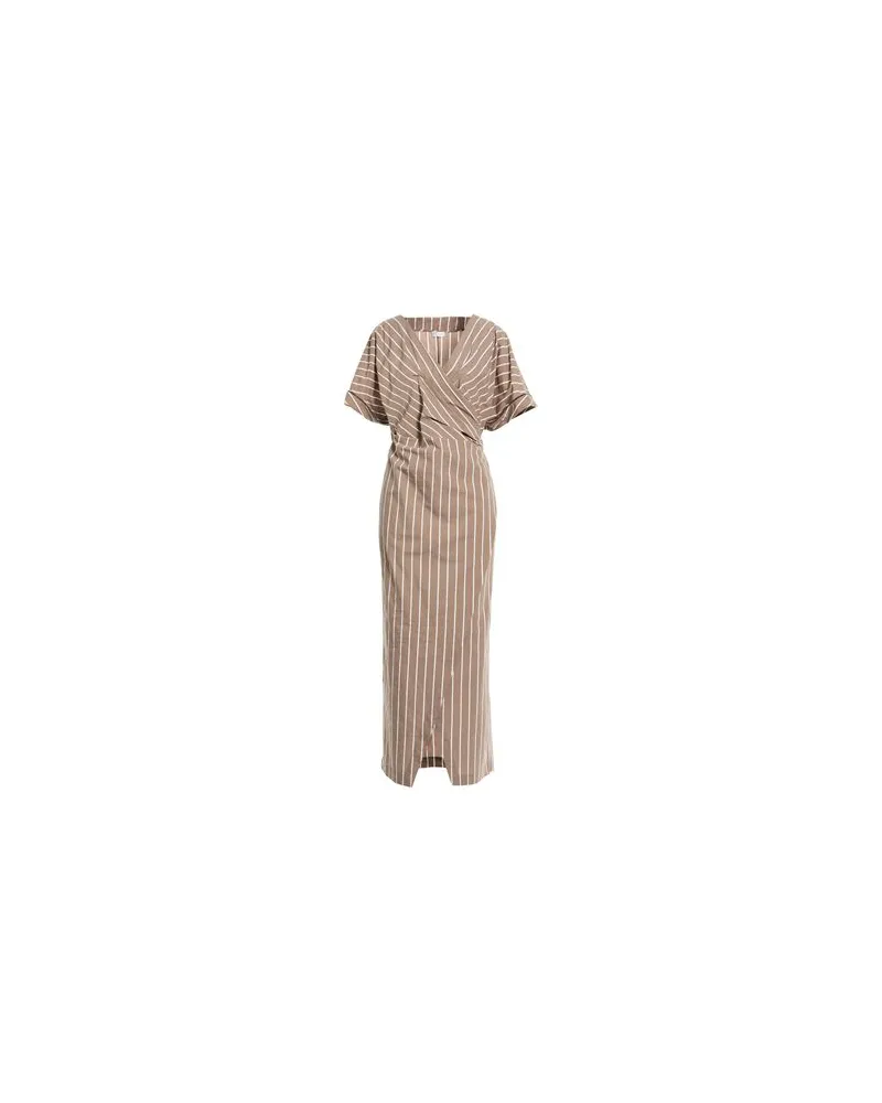 Brunello Cucinelli KLEIDER - Maxi-Kleiderauf YOOX.COM Maulwurfsgrau