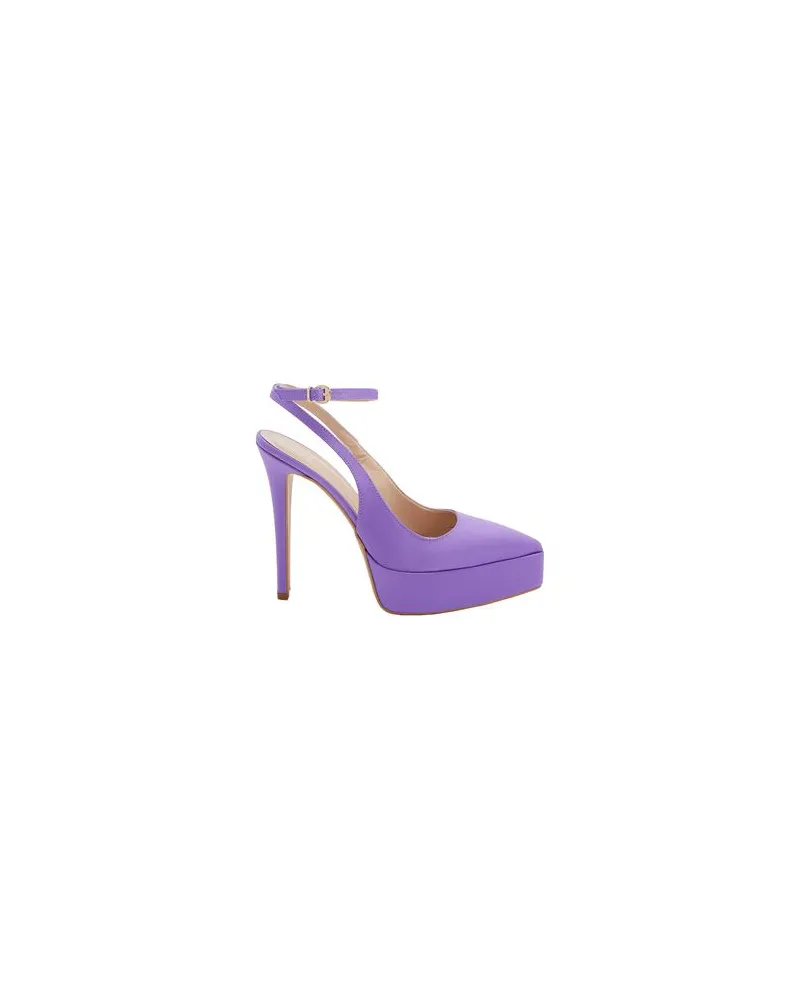 8 by Yoox SATIN ANKLE-STRAP PUMPS - SCHUHE - Pumpsauf YOOX.COM Violett