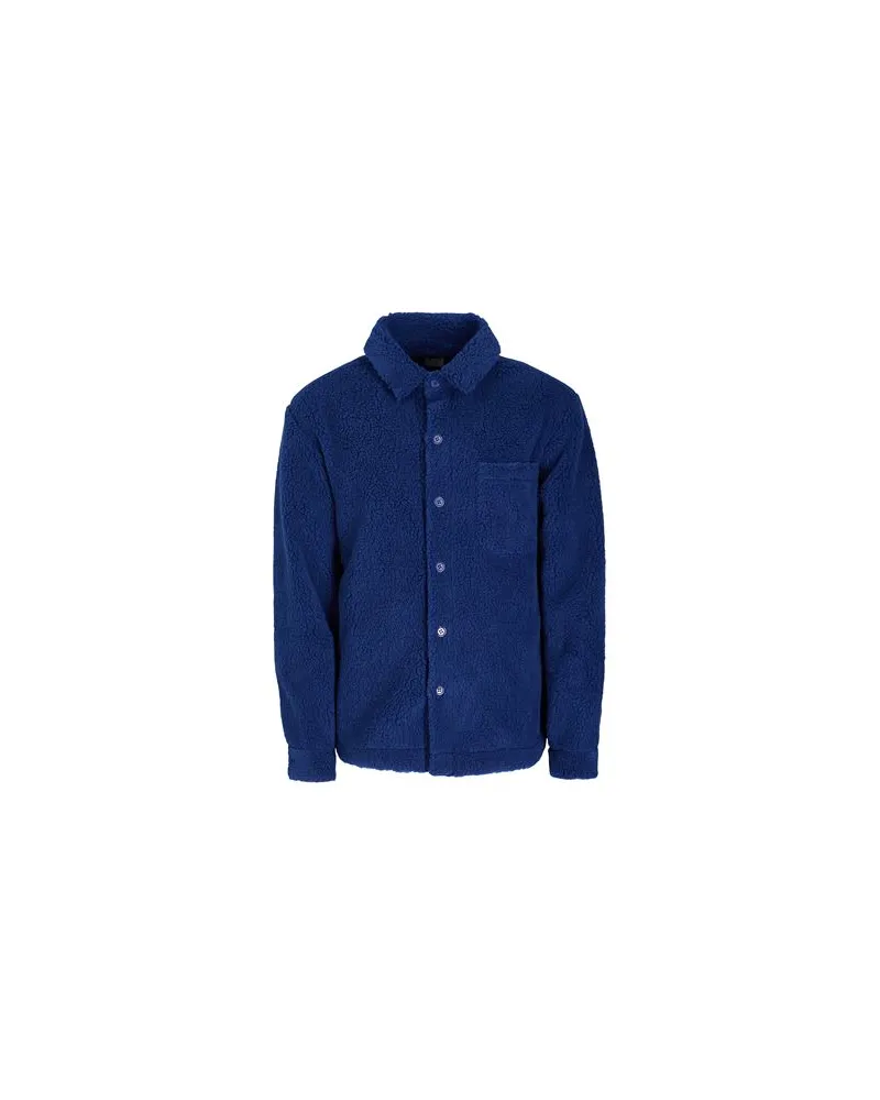 8 by Yoox TERRY OVER JACKET  - TOPS - Hemdenauf YOOX.COM Blau