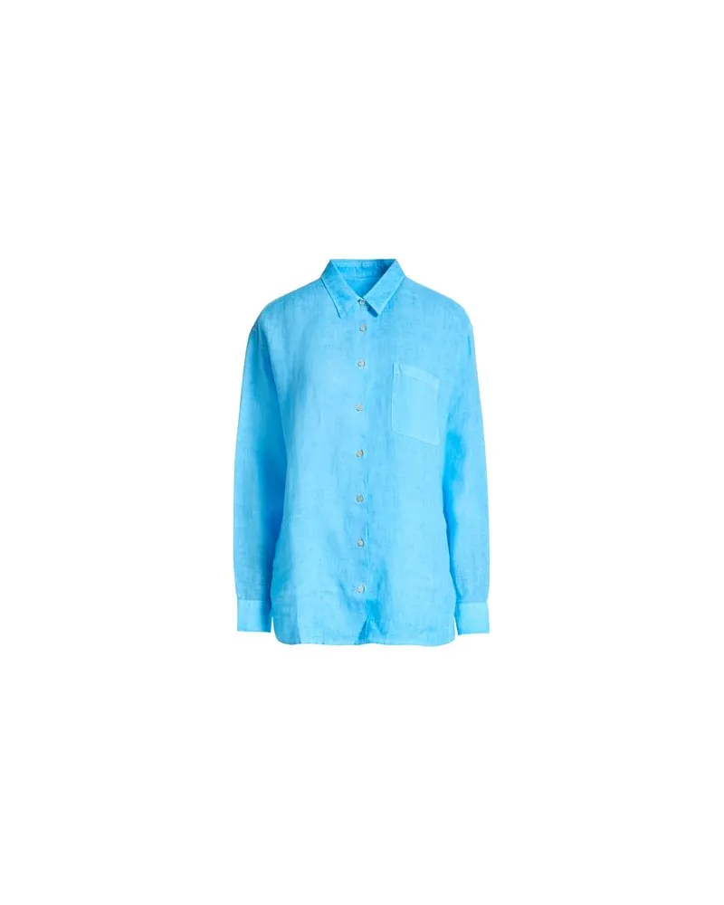120% Lino TOPS - Hemdenauf YOOX.COM Azurblau