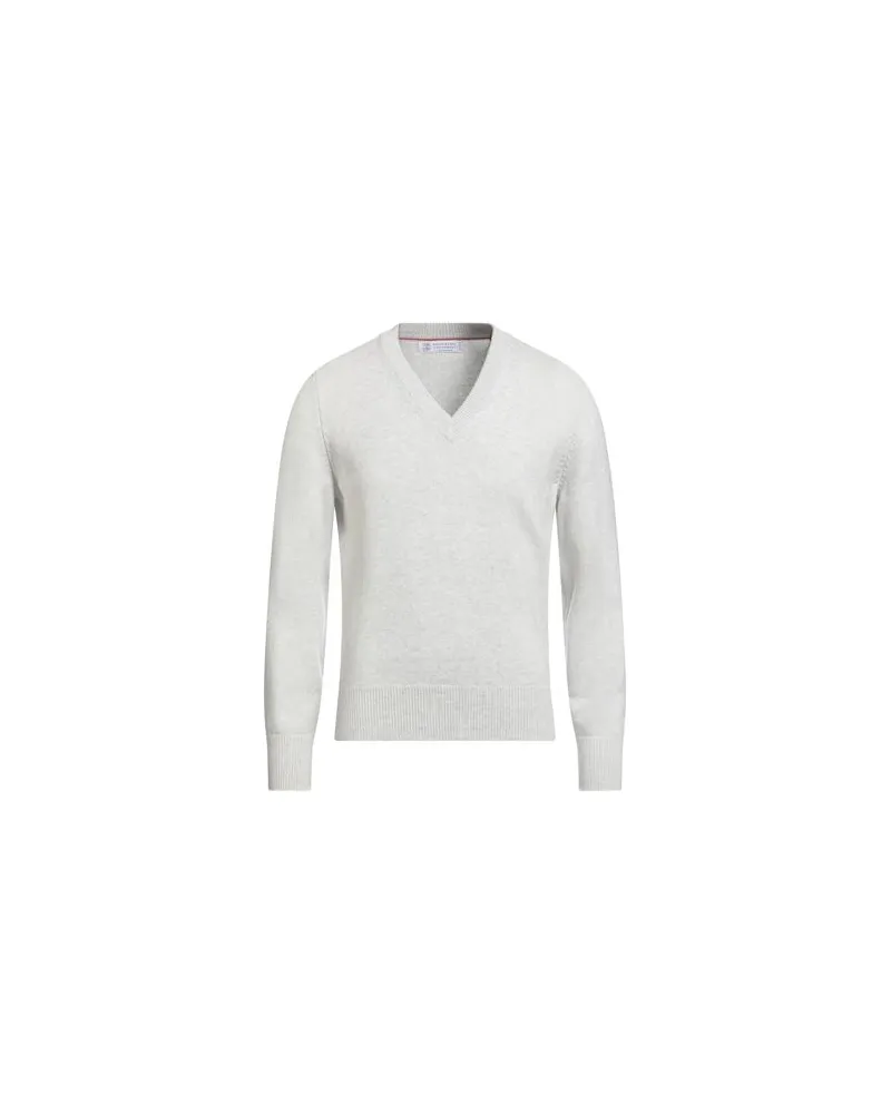 Brunello Cucinelli CASHMERE - STRICKWAREN - Pulloverauf YOOX.COM Hellgrau
