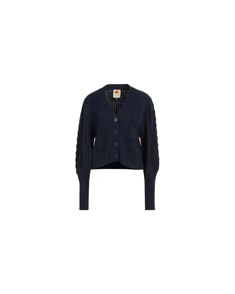 FARM Rio MIXED STICHES NAVY BLUE KNIT CARDIGAN  - STRICKWAREN - Strickjackenauf YOOX.COM Nachtblau