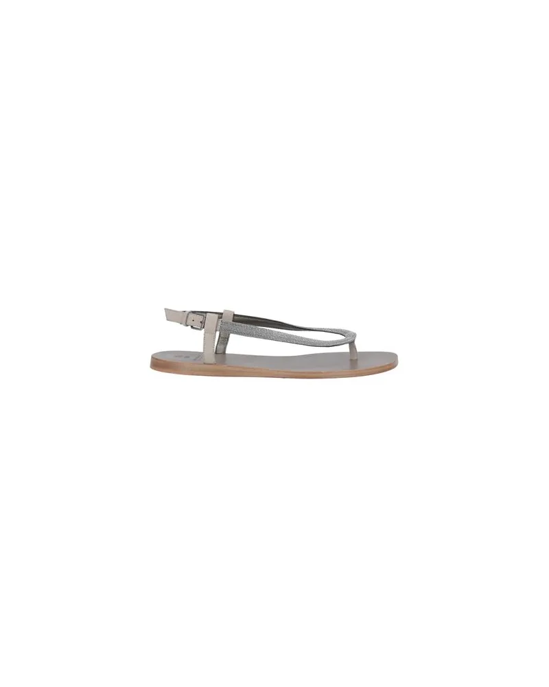 Brunello Cucinelli SCHUHE - Zehentrennerauf YOOX.COM Grau