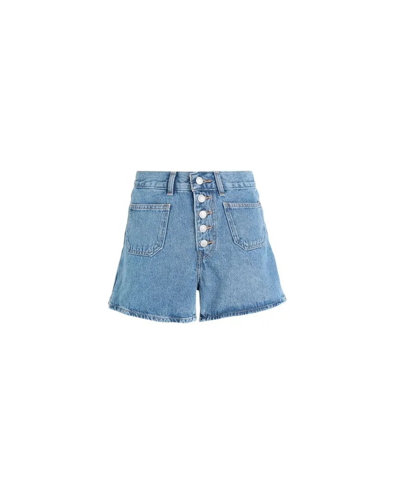 Levi's 80S MOM SHORT PATCH PCKT MED INDIGO - WORN IN  - HOSEN & RÖCKE - Jeansshortsauf YOOX.COM Blau