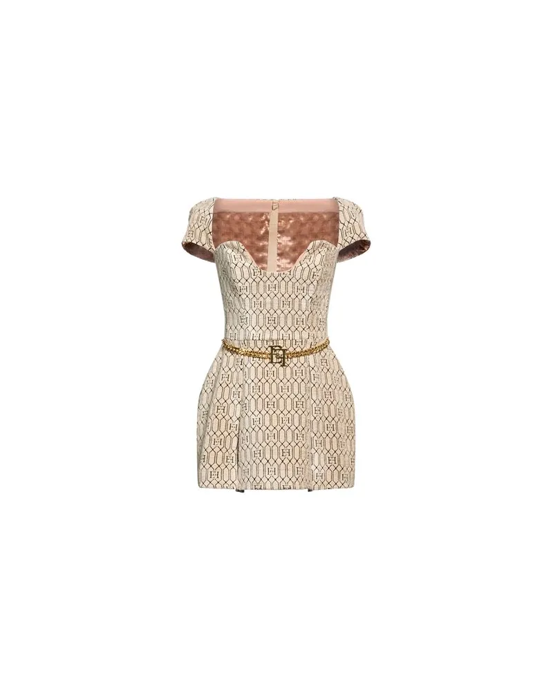 Elisabetta Franchi KLEIDER - Mini-Kleiderauf YOOX.COM Beige