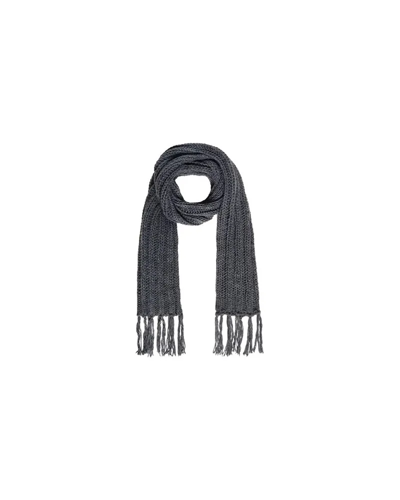 8 by Yoox RIBBED CHUNKY KNIT FRINGED SCARF   - ACCESSOIRES - Schalsauf YOOX.COM Blei