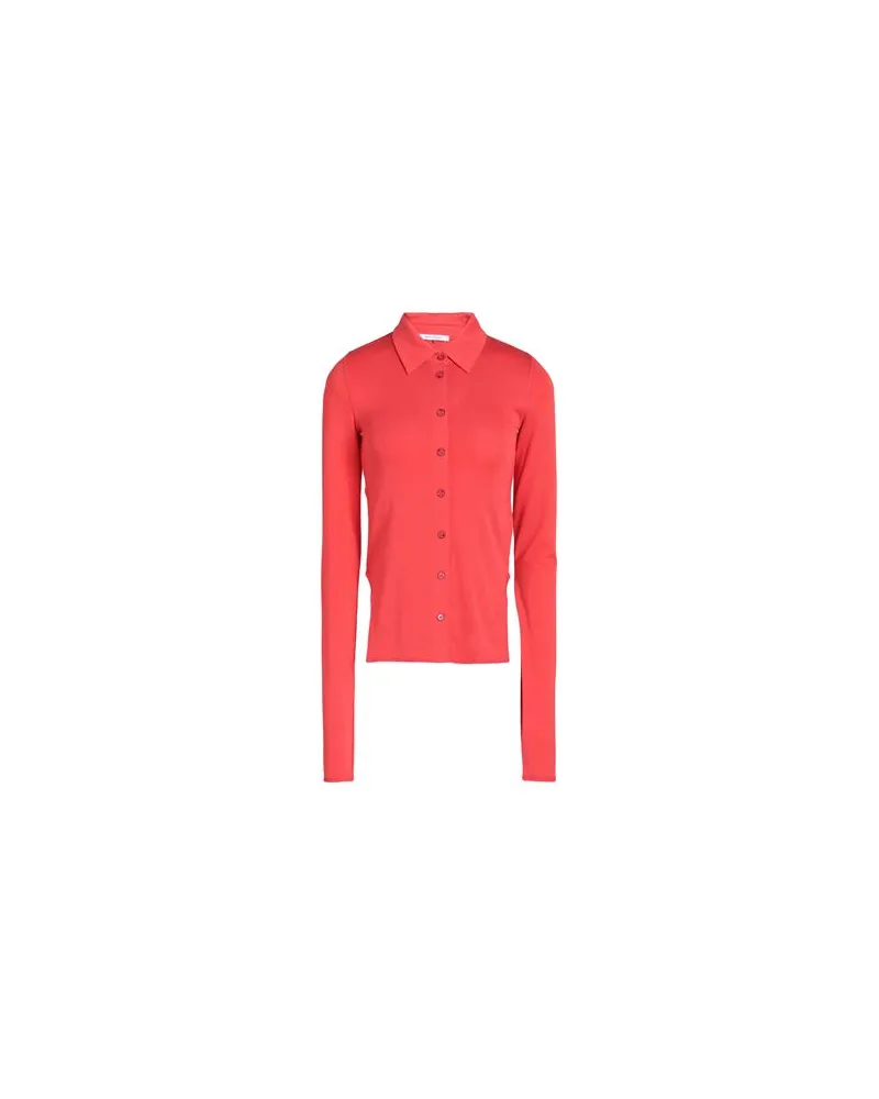 Ninety Percent CELESTE LYOCELL RIB CREPE SLIM SHIRT - TOPS - Hemdenauf YOOX.COM Koralle