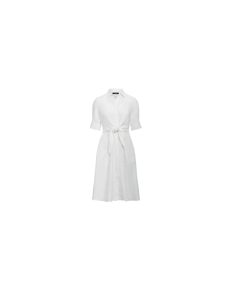 Ralph Lauren LINEN SHIRTDRESS   - KLEIDER - Midi-Kleiderauf YOOX.COM Weiß