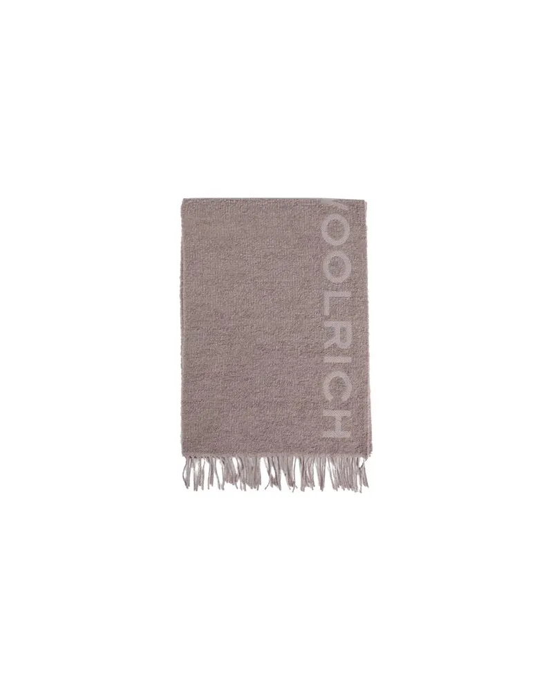 Woolrich ALPACA WOOL LOGO SCARF  - ACCESSOIRES - Schalsauf YOOX.COM Maulwurfsgrau