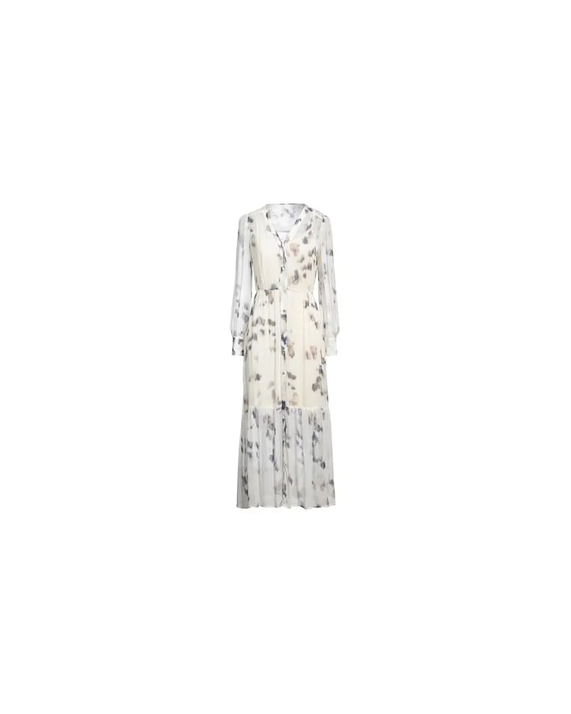 NENETTE KLEIDER - Maxi-Kleiderauf YOOX.COM Cremeweiß
