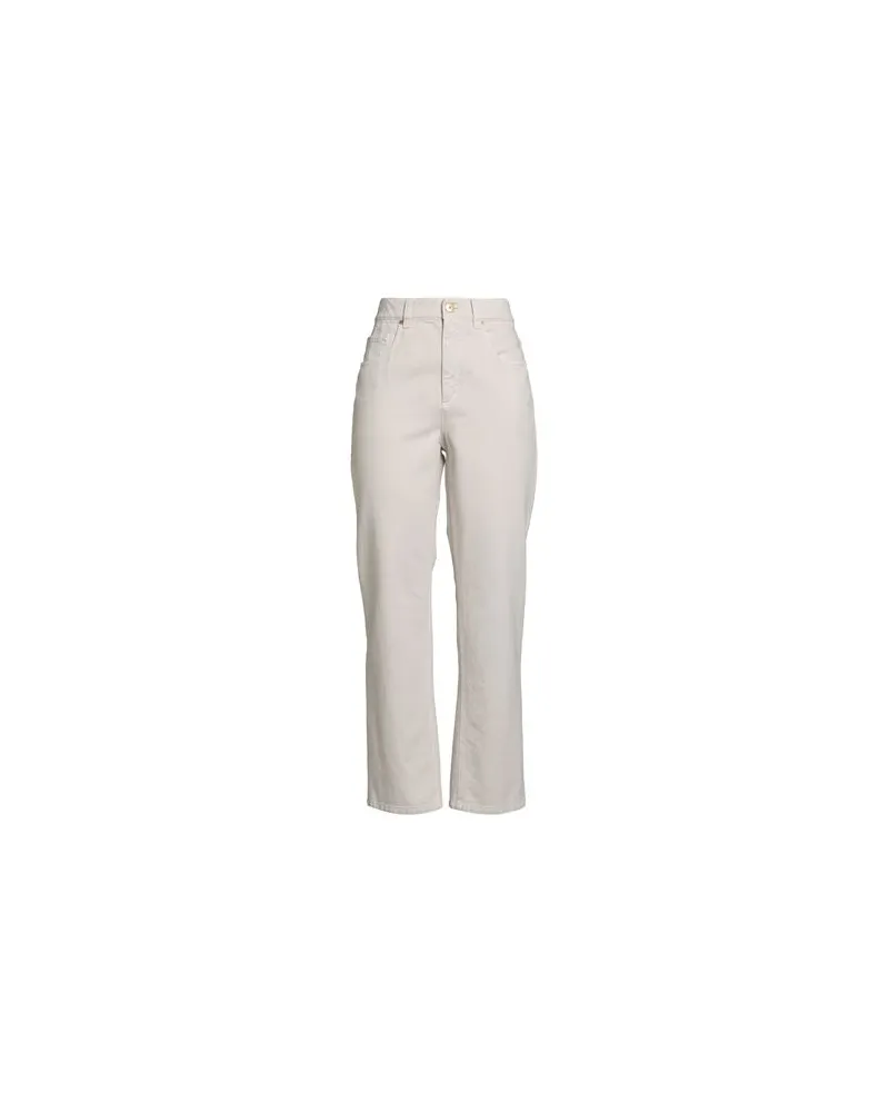 Brunello Cucinelli HOSEN & RÖCKE - Jeanshosenauf YOOX.COM Cremeweiß
