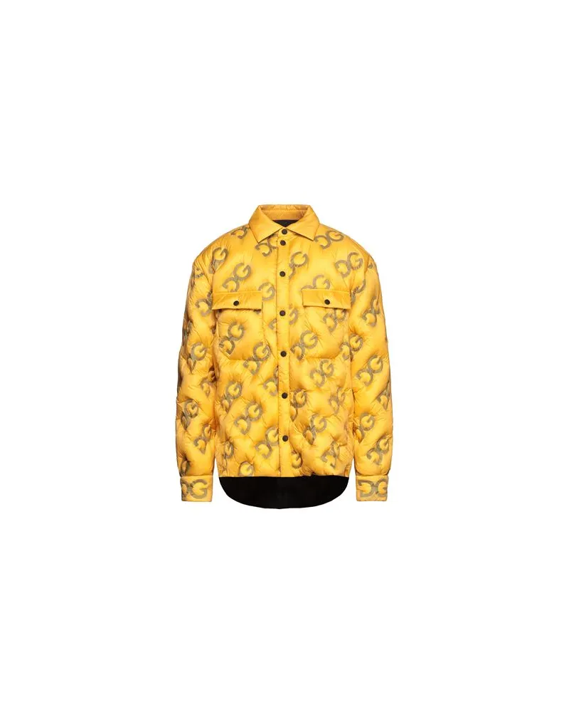 Dolce & Gabbana JACKEN & MÄNTEL - Pufferjacken & Daunenjackenauf YOOX.COM Gelb