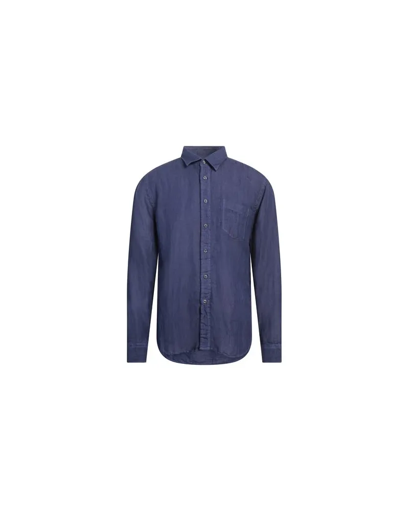 120% Lino TOPS - Hemdenauf YOOX.COM Blau