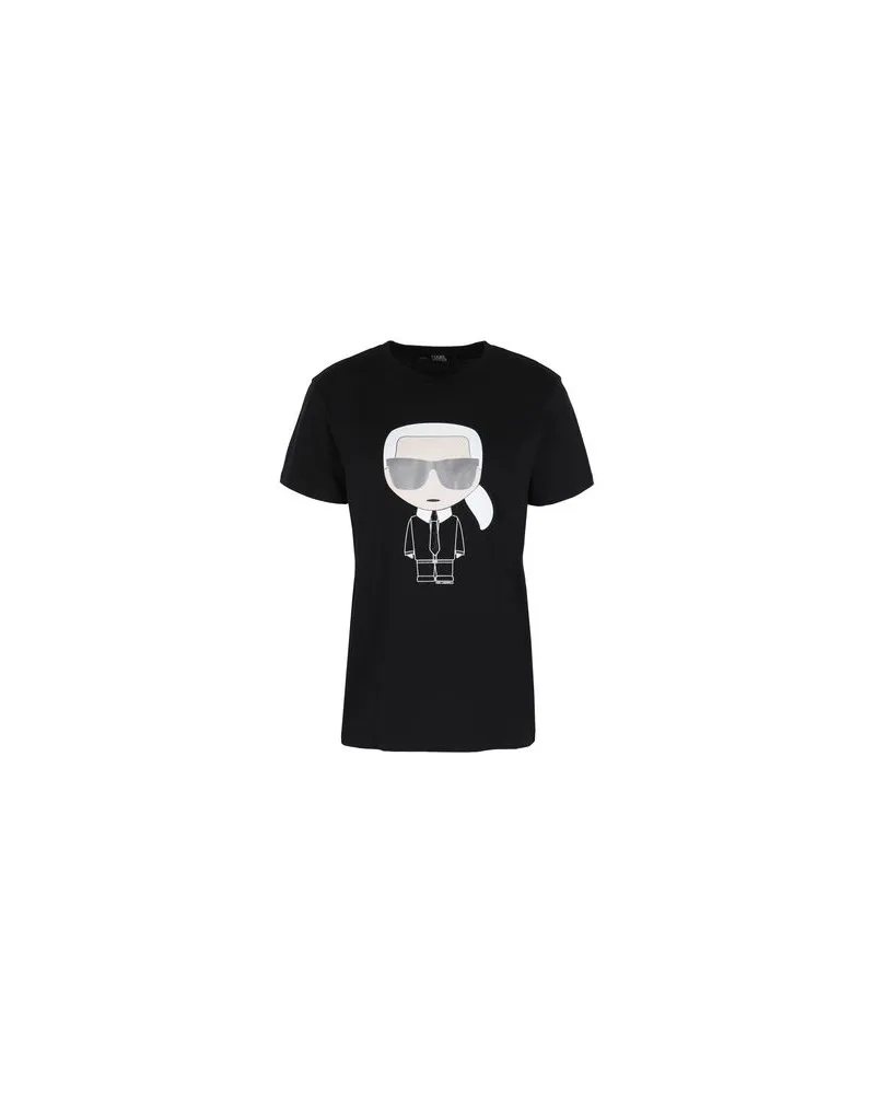 Karl Lagerfeld IKONIK KARL T-SHIRT   - TOPS - T-shirtsauf YOOX.COM Schwarz