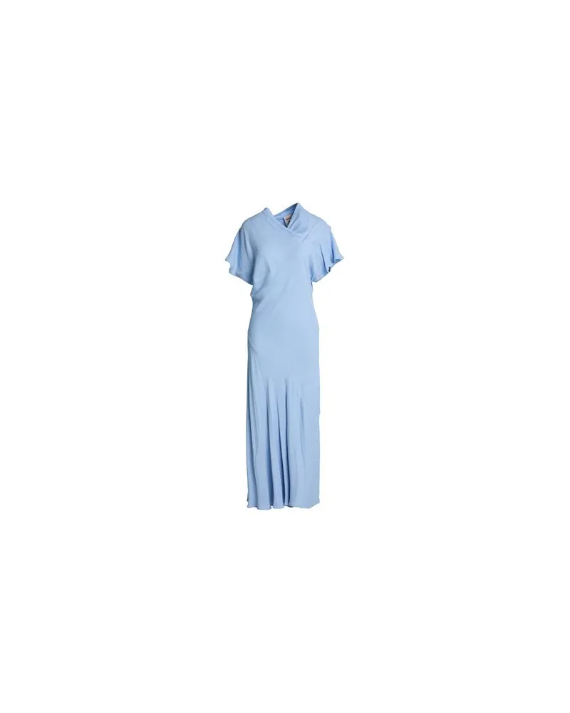 Semicouture KLEIDER - Maxi-Kleiderauf YOOX.COM Himmelblau