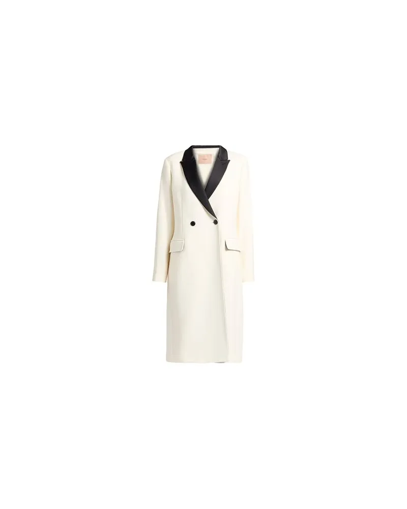 Twin-Set JACKEN & MÄNTEL - Mäntelauf YOOX.COM Cremeweiß