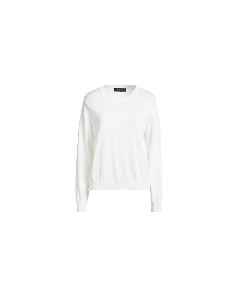 Icona By Kaos STRICKWAREN - Pulloverauf YOOX.COM Cremeweiß
